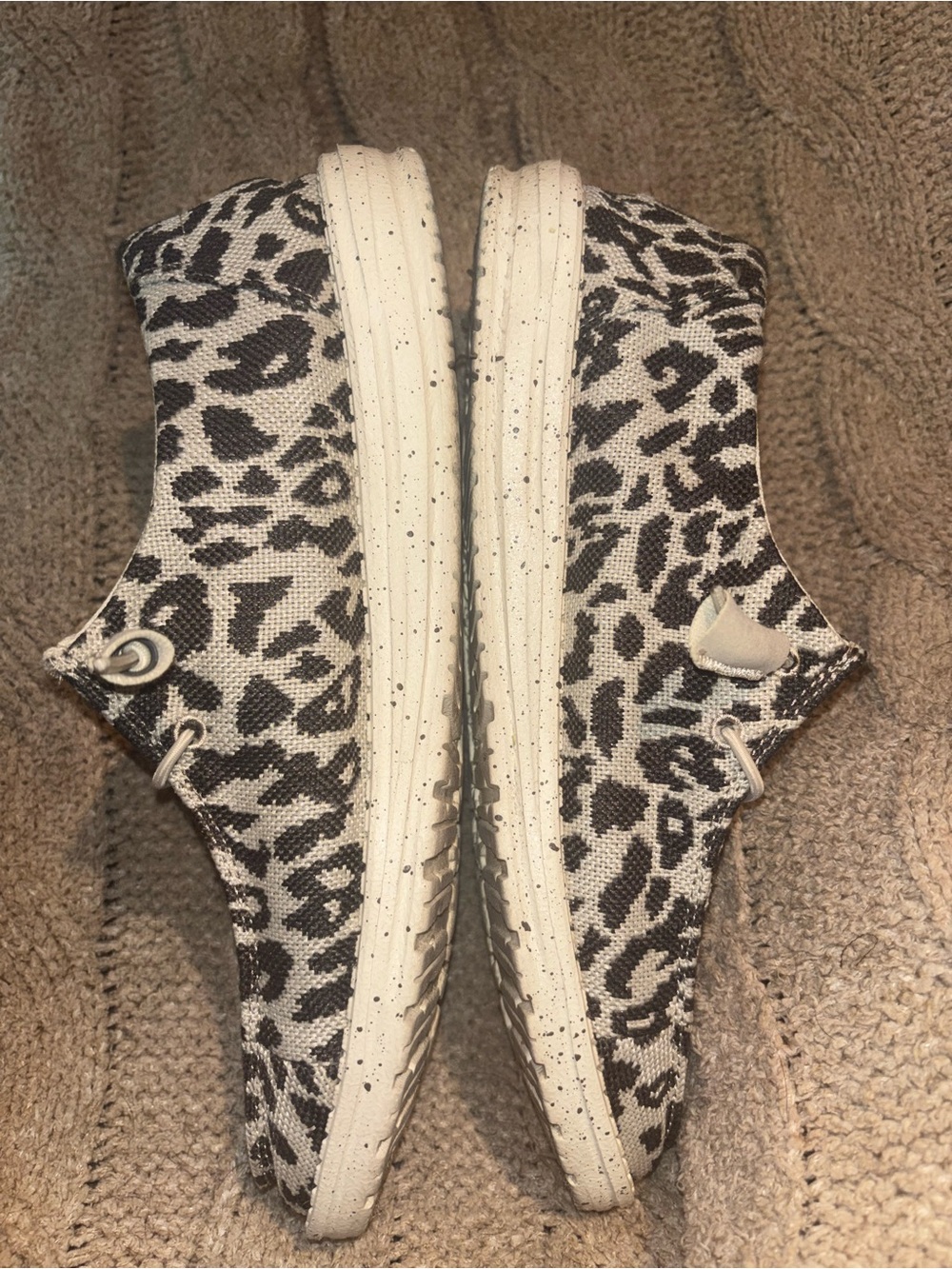 Hey Dude Wendy Woven Cheetah Grey Print Casual Shoes Women’s Sz 10 - Picture 3 of 6
